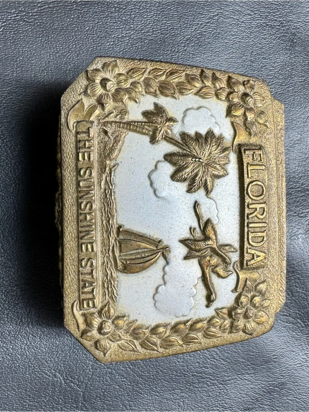 Jewlery Trinket Boxes Lot - Gold Tone
